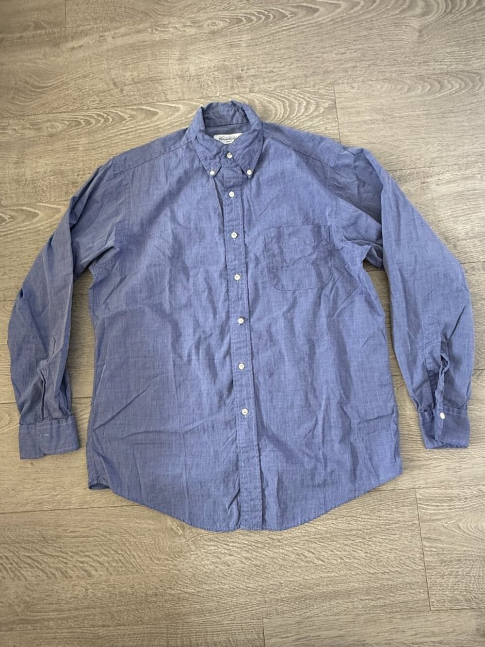 Brooks Brothers Makers Blue Button-Up Shirt 15.5 34 - Large